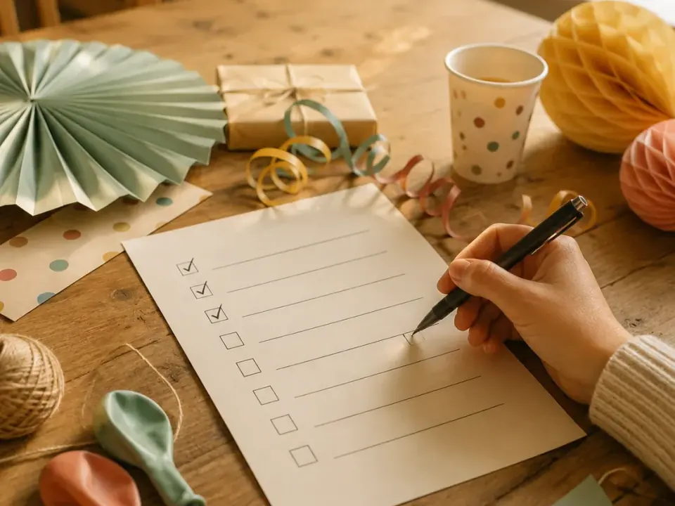 Draaiboek kinderfeestje — tijdschema