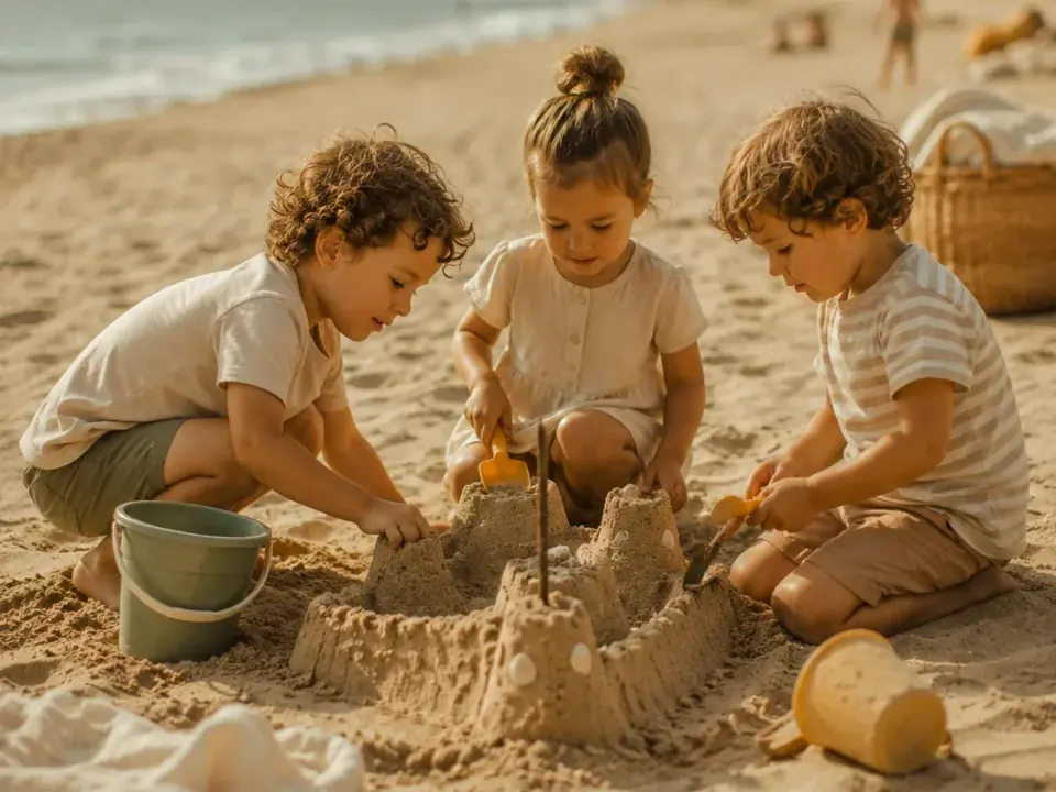 Strand met kinderen — spelletjes & tips